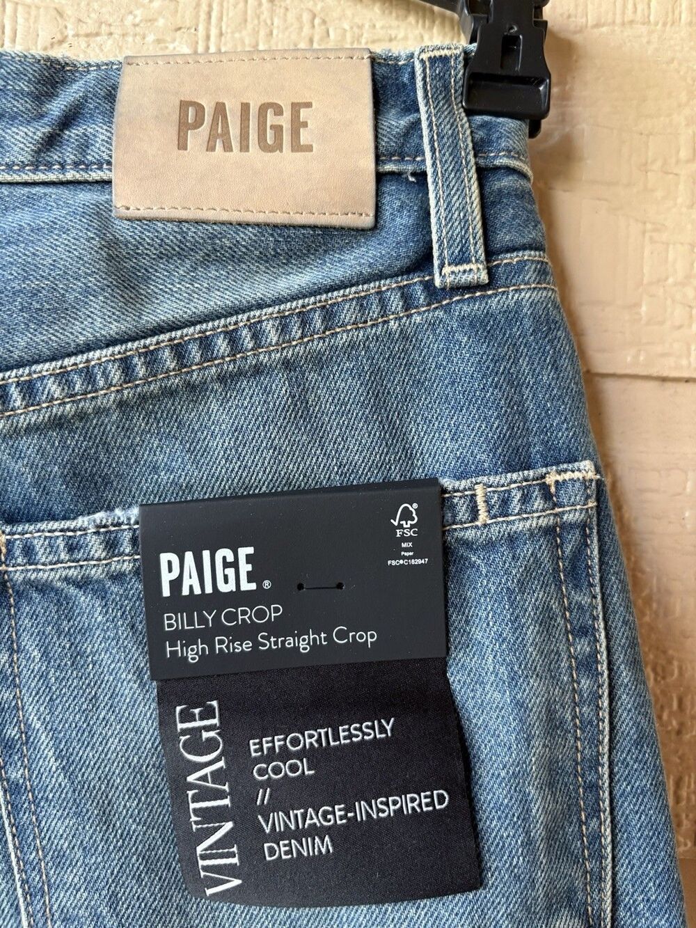 PAIGE womens Billy Crop Covered Button Fly Jeans size 25 The Roxy 27" inseam - Picture 10 of 13